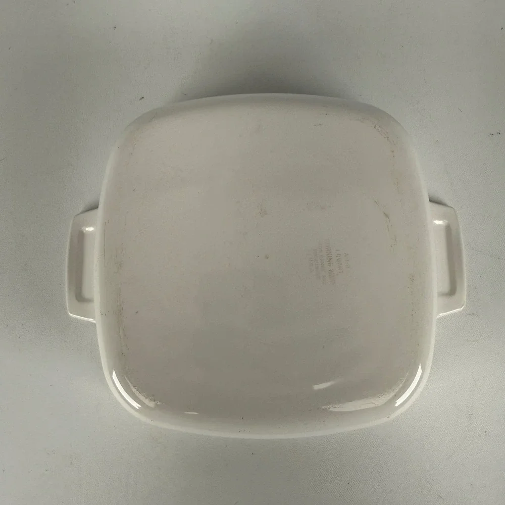 Corning Ware Spice of Life L'Echalote 1 Quart Casserole Dish A-1-B White Vintage